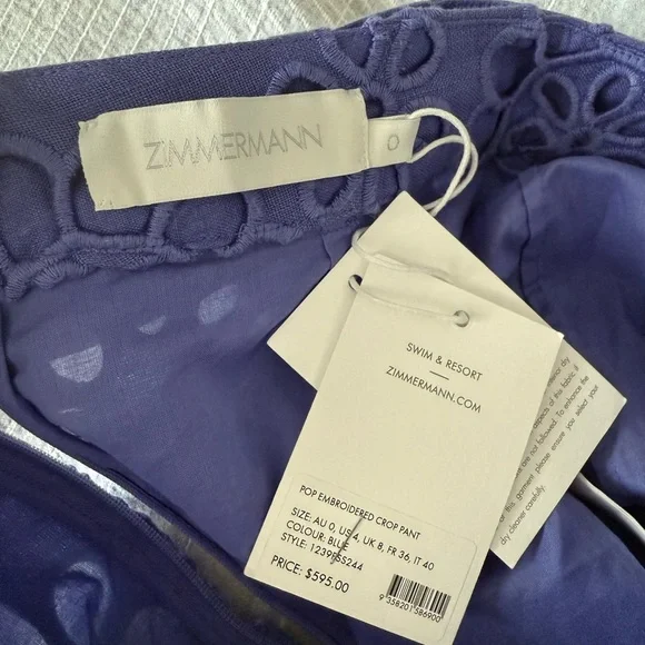 2pc NWT Zimmermann pop embroidered Top & Bottom - Picture 4 of 6